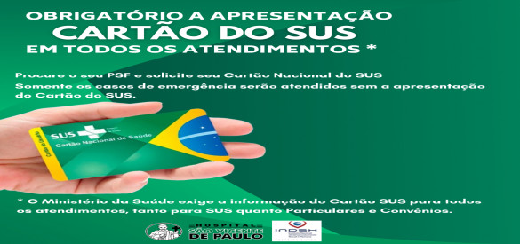 Comunicado Hospital São Vicente de Paulo: Cartão SUS