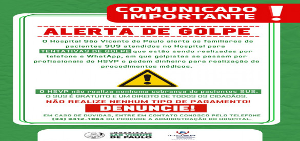 Comunicado Importante: Alerta de Golpe