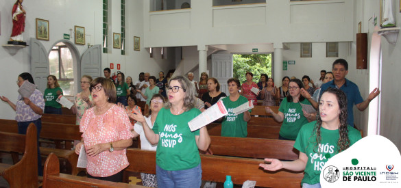 Equipe do HSVP participam do terceiro dia do tríduo pascal em comemoração aos 80 anos do Hospital