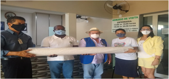 HSVP recebe doação de 50 metros de não tecido do Lions Clube de Campina Verde