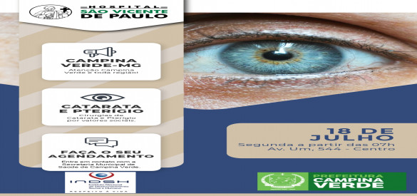 Mutirão de Cataratas acontece nesta segunda-feira 18 no Hospital São Vicente de Paulo