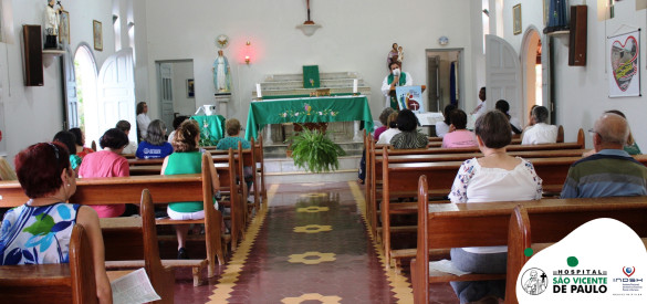 Segundo dia do tríduo pascal em comemoração aos 80 anos do HSVP contou com a participação de vários fiéis e colaboradores do Hospital