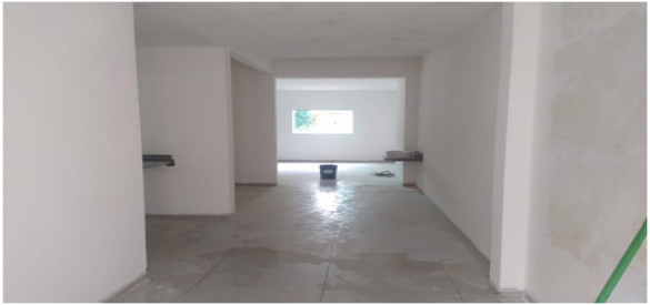 Últimos ajustes para finalizar as obras do setor central de esterilização